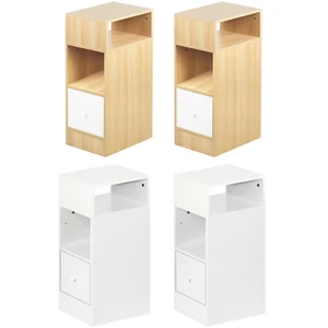 2x Nachtschränkchen Nachtkommode Beistelltisch Sofatisch Holz 25*30*66cm - Bild 1 von 21