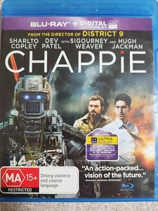 Chappie (Blu-Ray 2015) All Regions Action Crime Drama Hugh Jackman Dev Patel VGC - Picture 1 of 3