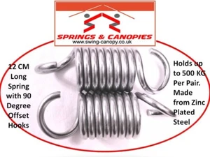 Replacement Springs for Garden Swing Hammock, Hanging Chair 12 cm  90 degree x2 - Picture 1 of 5