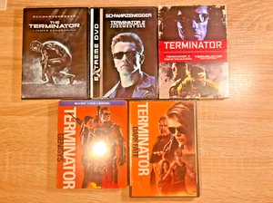 The Terminator DVD 1 2 3 4 5 6 Movie Lot Arnold Schwarzenegger Dark Fate Genisys - Picture 1 of 9