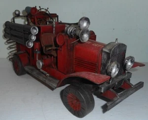 Jayland replica antico camion dei pompieri latta "So Prairie Dept" 15-1/2" L x 6" L x 8" - Foto 1 di 8