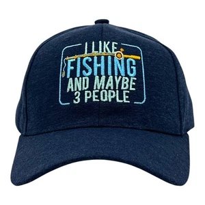 Gorra I Like Fishing And Maybe 3 People Divertida Pez Sarcástico Gráfica Novedad - Imagen 1 de 8