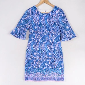 Vestido Lilly Pulitzer Fiesta Elástico Mujer 0 Azul Iris Hola Sol Mod Cachemira - Imagen 1 de 8