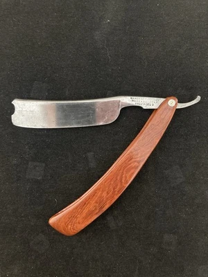 JRM - Maquinilla de afeitar recta vintage Wade & Butcher 7/8”, Pau Rosa, lista para afeitar Foto 1 de 4