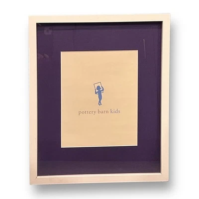 Marco de fotos de madera marfil mate Pottery Barn 14" x 17" montaje en pared o escritorio Foto 1 de 2