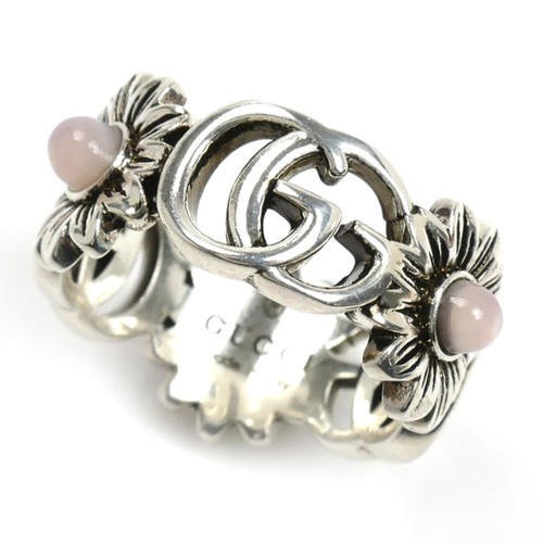 Anello Gucci argento 925 doppio fiore G e 527394 misura 7 4 3g donna usato0