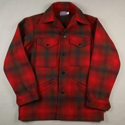 Pendleton Mackinaw Cruiser Wool Field Chore Jacket Men's Small Work Plaid Red - Image 1 of 4