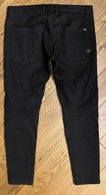 G Star Raw Motac 3D Slim Fit Black Jeans 36 x 32 Button Fly Stretch Mens Denim - Image 1 of 4