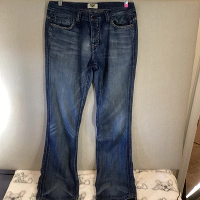 Western style womans Antik Size 33x32 Length Boot Cut Jeans - Image 1 of 4