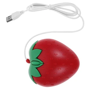 Różowa mysz truskawkowa dziecko, kabel USB przewodowy do gier - Zdjęcie 1 z 12