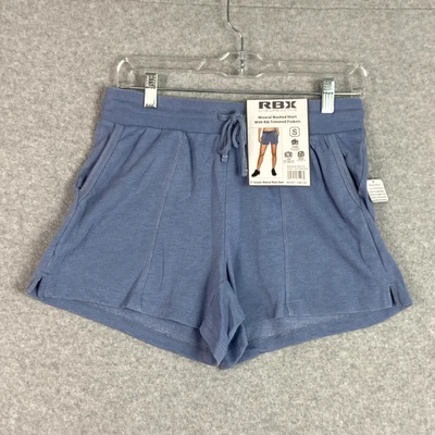Pantalones Cortos RBX Para Mujer Pequeños Azul Mineral Bolsillos Lavados Cordón Atletismo Nuevos con Etiquetas Foto 1 de 4
