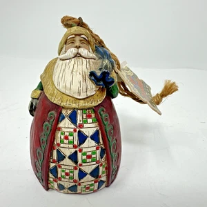 Jim Shore Heartwood Creek Christmas Santa Holding Bag Ornament C107461 w/Tag - Picture 1 of 3