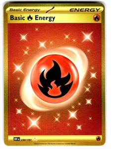 Pokemon Obsidian Flames Card 230/197 Basic Fire Energy Hyper Rare - Picture 1 of 4