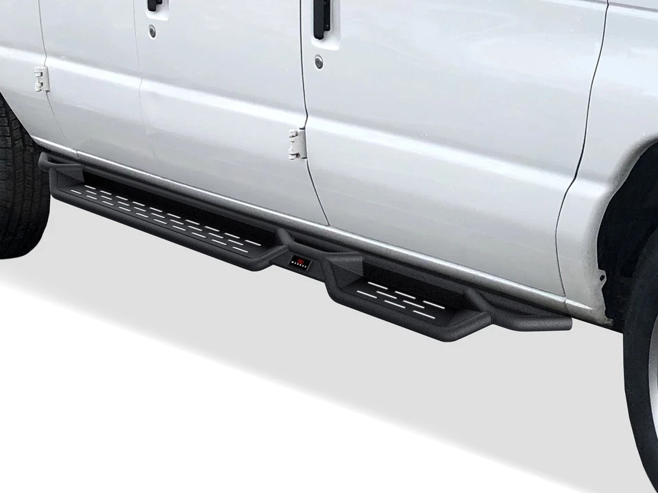 Barras laterales negras APS para camioneta Ford Econoline 99-14 tamaño completo Foto 1 de 4