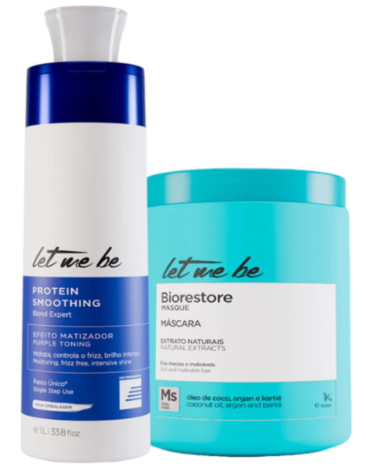 Kit Mascarilla Suavizante Proteína y BioRestore Brasil Cabello Rubio Experto 1KG 33,8 fl 0z Foto 1 de 4