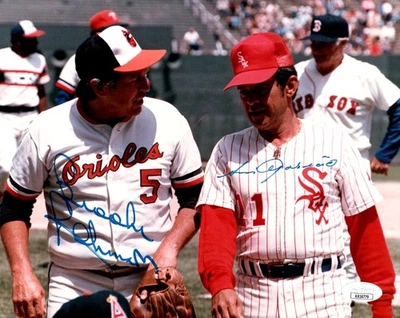 Brooks Robinson Luis Aparicio Dual Signed Autographed 8X10 Photo  JSA AU16779 - Image 1 of 2