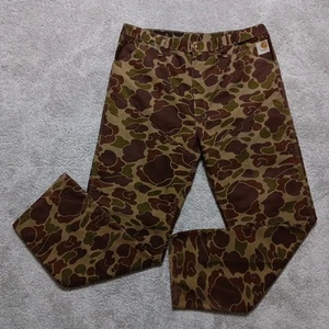 Vtg 80s Carhartt Duck Canvas Pants Mens 38x33 Frog Camo Double Knee Hunting NWOT - Picture 1 of 22