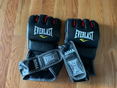 Pair Of Everlast Pro Style MMA Grappling Gloves (Adult Unisex L/XL Black) - Image 1 of 4
