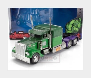 1:24 JADA Peterbilt 379 Tractor Truck 3-Assi Hulk 1992 2 Tone Green JADA35179 MM - Picture 1 of 2