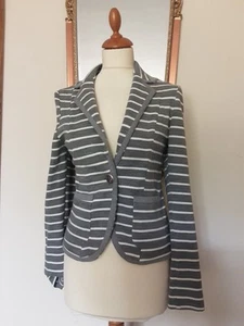 Damen Dorothy Perkins grau gestreifter Blazer Jacke mit Taschen.   Größe 8 Eur 36 - Bild 1 von 9