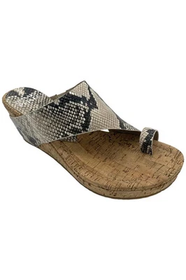 Sandália anabela Donald Pliner feminina Gyer camurça macia cobra multi - Imagem 1 de 3