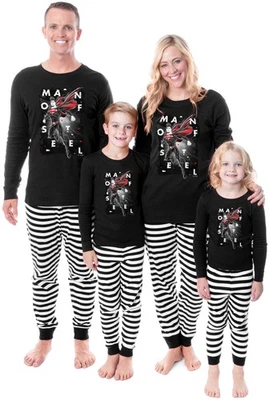 DC Comics Superman Hombre de Acero Superhéroe Ajuste Ajustado Algodón Familia a Juego Foto 1 de 4