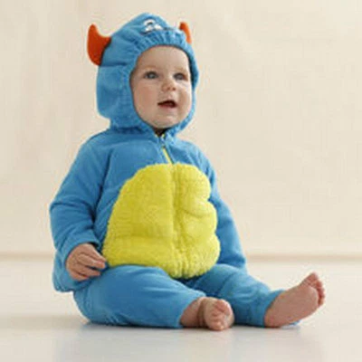 NEW Carter's 12m Boys Girls Halloween Blue Monster Plush Costume Outfit Set - Image 1 of 3
