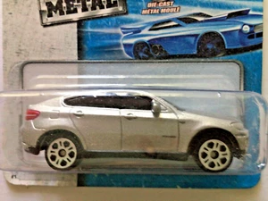 Maisto BMW X6 SUV 4 x 4 (E71 model) - silver 1:64-scale unused; sealed pack - Picture 1 of 5