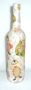 DIY ★ Leuchtflasche ★ beleuchtete Flasche ★ MARIENKÄFER ★ rosé ★ 30cm ★ - Bild 1 von 1
