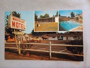 Wayside Motel - Framingham Centre, MA 1963 Vintage Postcard YANKEE COLOUR Corp. - Picture 1 of 6