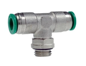 Olab Push In Stud Branch Tee Fittings With Male BSPP Threads For Metric OD Tubes - Picture 1 of 1