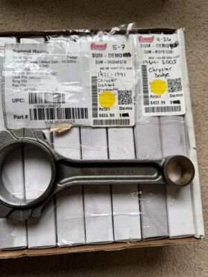 Summit Racing™ Forged Pro Pistons SUM-360040STR 340 360 408 Stroker  with Rods - Image 1 of 4