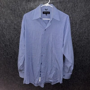 Camisa de Vestir Kenneth Cole Usada Manga Larga Talla Hombre’s 15 Azul - Imagen 1 de 6