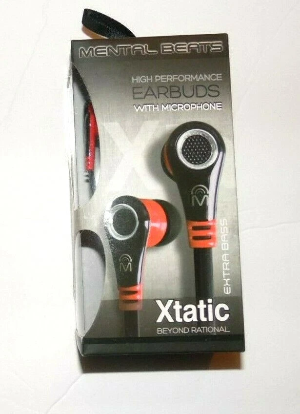 Auriculares Mental Beats Xtatic Alto Rendimiento Extra Bass con Micrófono Negros Nuevos en Caja Foto 1 de 1