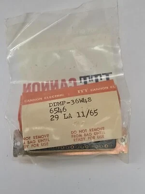 New (NOS) ITT Cannon DDMF-36W4S 6546 Combination Layout D-Sub Connector 36 cont. - Image 1 of 3