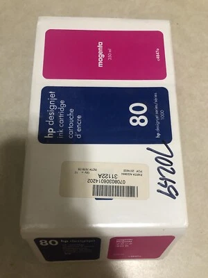 Genuine HP 80 Magenta 350mL Ink Cartridge C4847A DesignJet 1055cm 1000 1050C  - Image 1 of 3