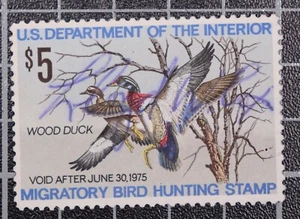 Scott RW41 1974 $5.00 Duck Stamp Used Nice Stamp SCV $5.00 - Picture 1 of 1