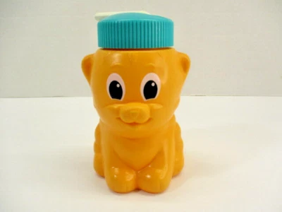 Taza de plástico Rubbermaid Yellow Tiger Trainer Sippy de la década de 1990 EE. UU. 8 OZ con paja Foto 1 de 4