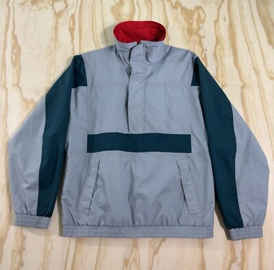 VTG Eddie Bauer Jacket Pullover Color Block Anorak Ski Mens Medium 90s Red Snow - Image 1 of 4