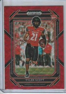 2023 Panini Prizm Draft Picks Football Red Wave Prizm Rookie Tyler Scott