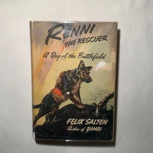 Renni The Rescuer SIGNED by Felix Salten 1940 Bobbs Merrill, 1st edition-VG+/VG- - Picture 1 of 9