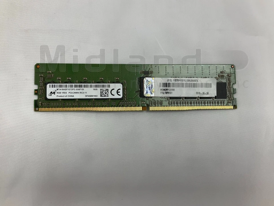IBM 78P4191 FC EM60 8GB DDR4 2666MHz RDIMM Memory P9 p series, i series - Image 1 of 1