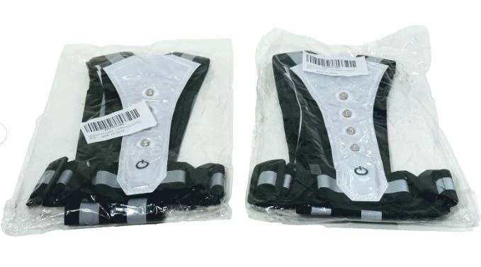 2PK LED Reflective Running Vest High Visibility Warning Lights Battery Included! - Image 1 of 4