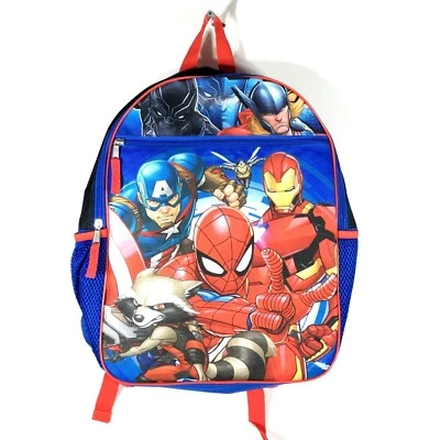 Marvel Avengers Backpack Spiderman Ironman Captain America Thor Black Panther - Image 1 of 4
