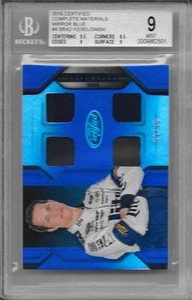 2016 CERTIFIED COMPLETE MATERIALS MIRROR BLUE #4 BRAD KESELOWSKI 34/50 BGS 9