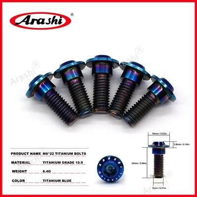 5PCS Rear Brake Disc Rotor Mounting Bolts For Suzuki Hayabusa GSX1300R 1999-2007 - Image 1 of 4