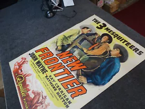 Póster original de la marca de la película John Wayne The 3 Mesquiteers New Frontier 27x40 - Imagen 1 de 12