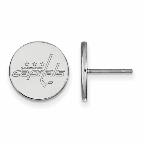 SS NHL Washington Capitals Small Disc Earrings Cover