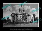 OLD POSTCARD SIZE PHOTO OF HARTWELL GEORGIA THE HART COUNTY COURTHOUSE c1920