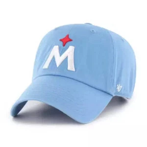 Minnesota Twins '47 Brand Clean Up Light Blue M Logo Adjustable Hat - Picture 1 of 1